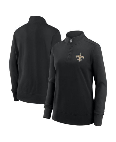 Женские куртки Logo Athletic Women's Black New Orleans Saints Velocity Quarter-Zip Jacket