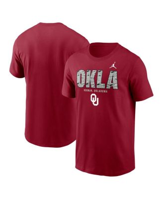 Jordan - Men's Crimson Oklahoma Sooners Campus Local T-Shirt