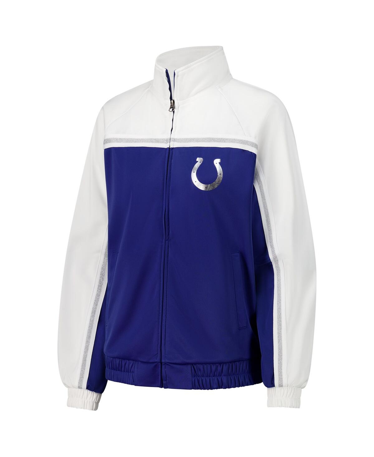 G-iii 4her By Carl Banks Women's Royal Indianapolis Colts Post Game Full-zip Track Jacket In Blue