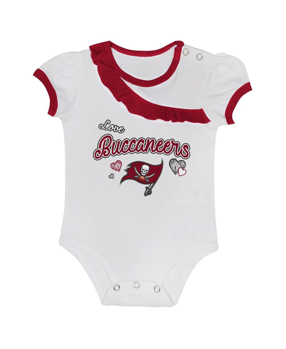 Outerstuff Baby Boys And Girls Tampa Bay Buccaneers Love My Team Bodysuit Skirt Set In White
