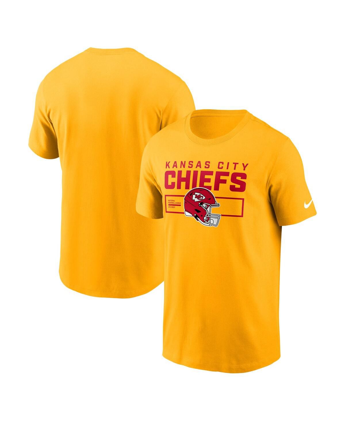 Мужские золотые Канзас-Сити вождей прайм-тайм шлем необходимые футболка