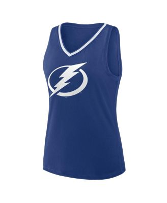 Women's Blue Tampa Bay Lightning Stellar Win V-Neck Tank Top