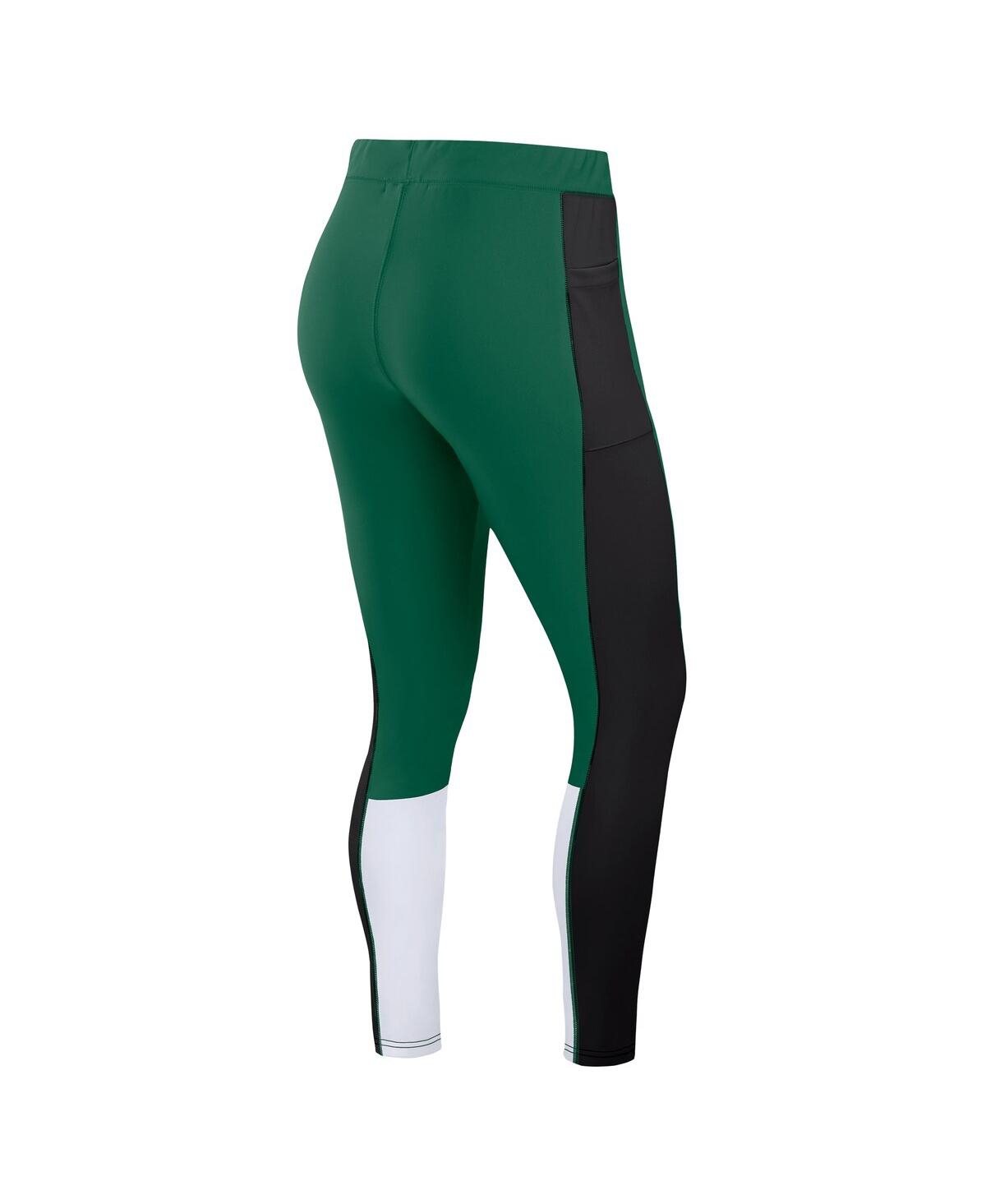 Wear By Erin Andrews Women's Green/black New York Jets Color-block Leggings In Multi