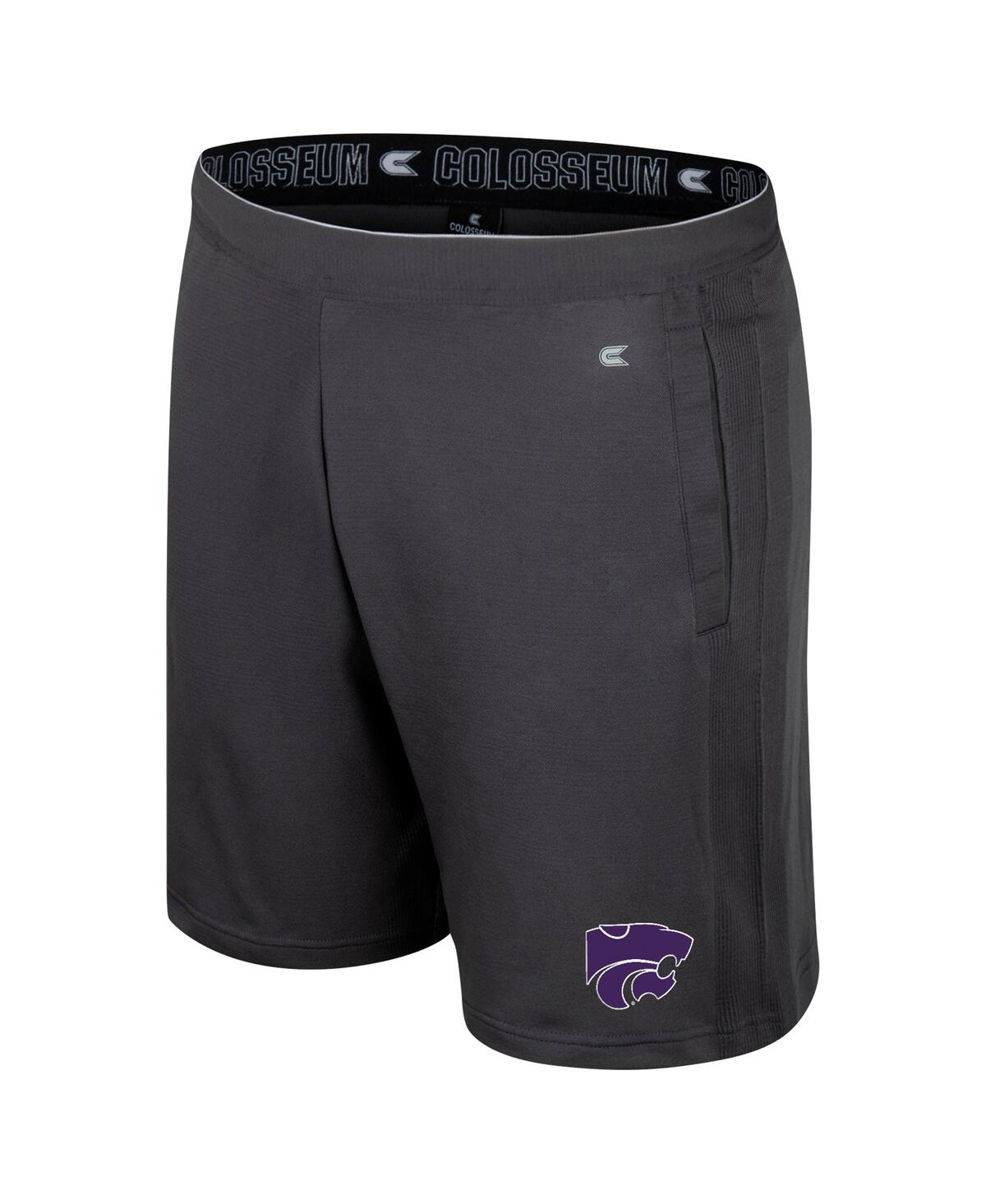 Colosseum Men's Charcoal Kansas State Wildcats Forget Shorts In Black