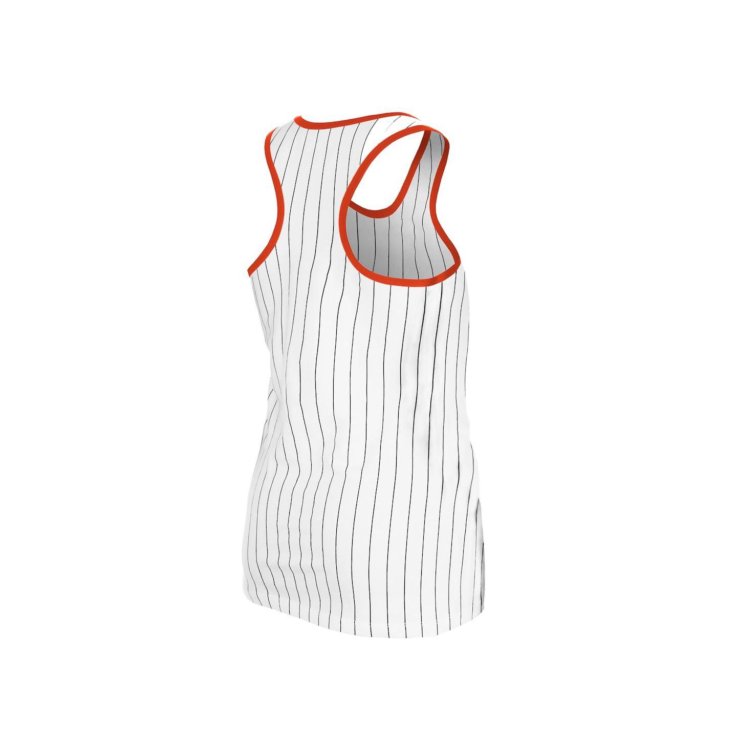 Женский топ New Era White San Francisco Giants Gameday Pinstripe — фото 3