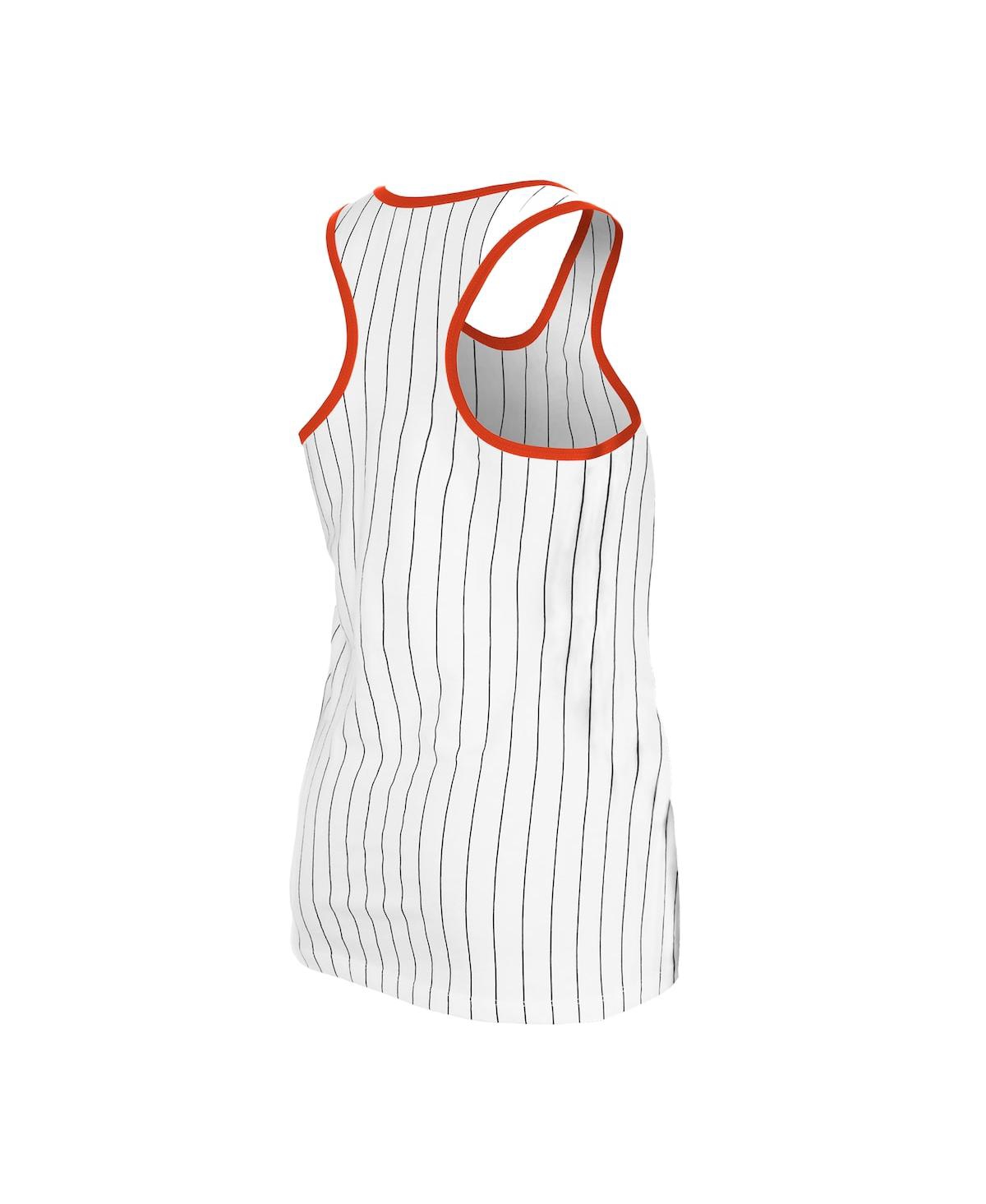 New Era Women's White San Francisco Giants Gameday Pinstripe Tank Top