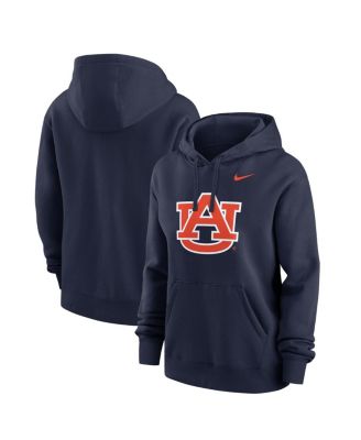 Nike - Women's Navy Auburn Tigers Wordmark Club Fleece Pullover Hoodie