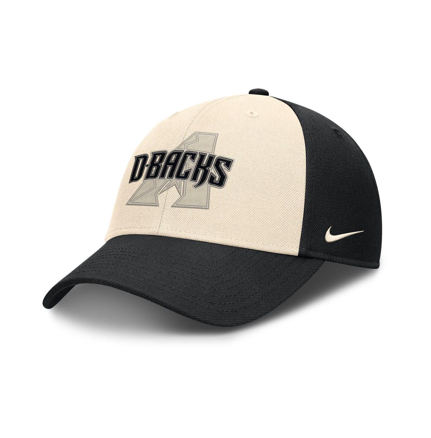 Мужская кепка Nike Black/Natural Arizona Diamondbacks Statement Club Performance Adjustable Hat — фото 3