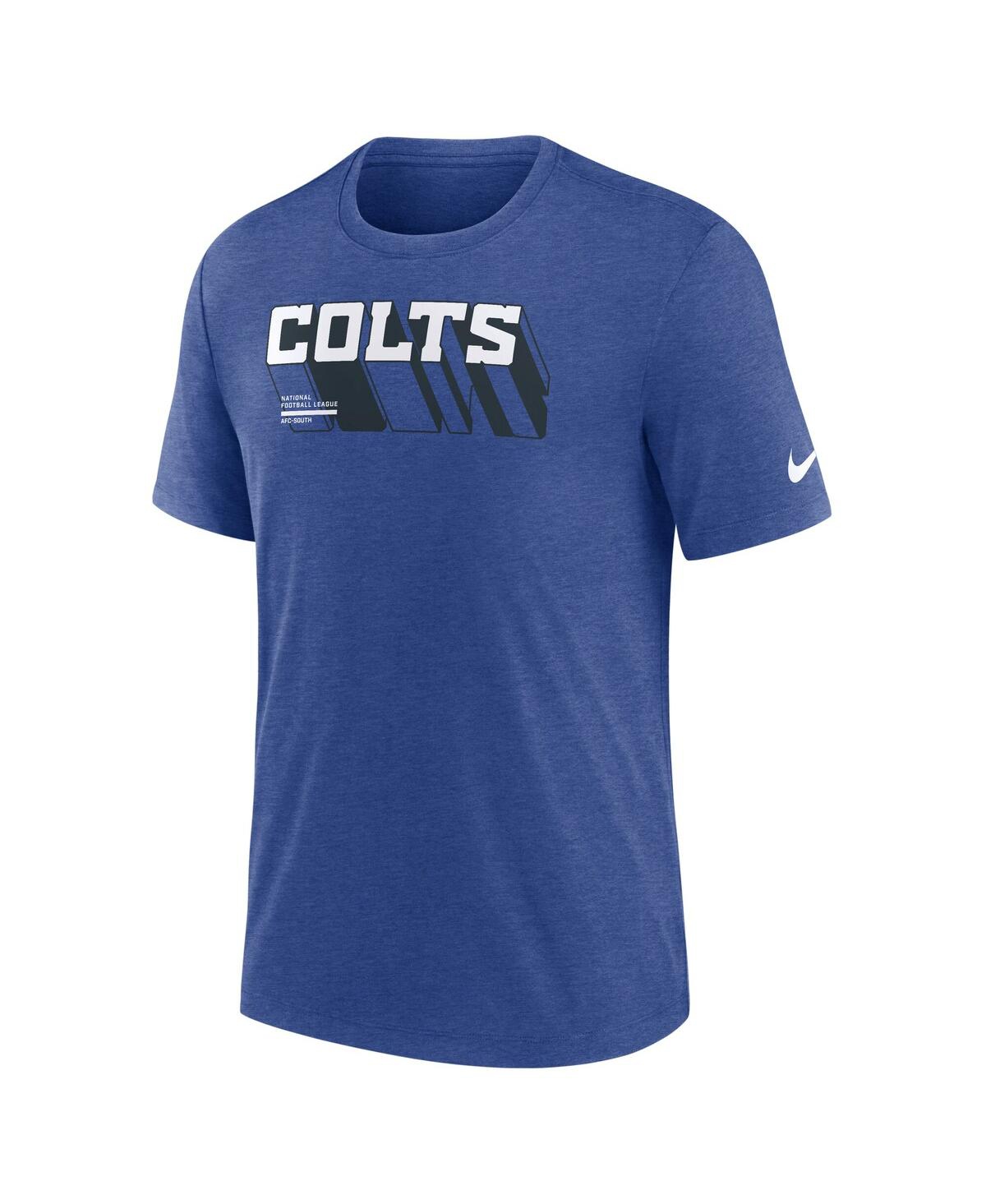 Nike Heather Royal Indianapolis Colts Long Pass Tri-blend T-shirt In Purple