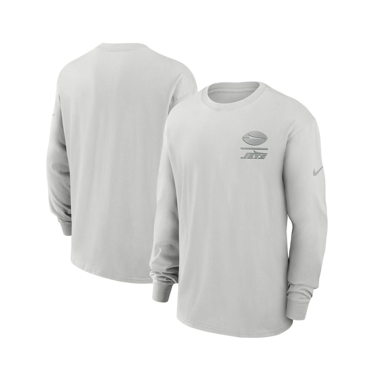 Мужская футболка Nike Gray New York Jets Essential Heavy Max90 Long Sleeve — фото 1
