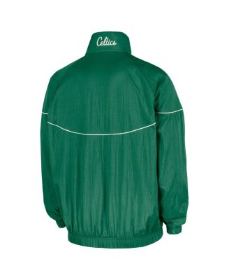 Men's Kelly Green Boston Celtics Courtside Windrunner Woven Half-Zip Jacket