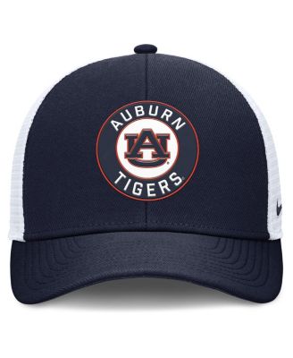 Men's Navy/White Auburn Tigers Rise Primetime Performance Trucker Adjustable Hat