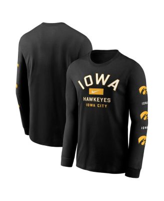 Nike - Men's Black Iowa Hawkeyes Classic Location Long Sleeve T-Shirt