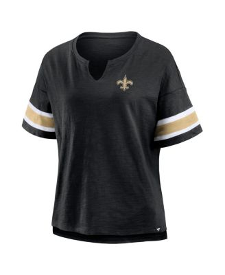 Women's Black New Orleans Saints Redzone Curl Route T-Shirt