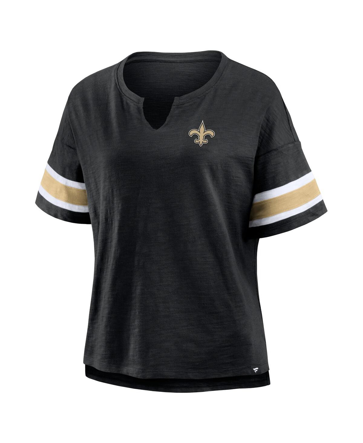 Fanatics Women's Black New Orleans Saints Redzone Curl Route T-shirt In Black