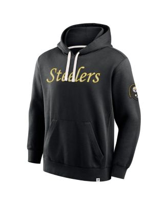 Men's Black Pittsburgh Steelers New Horizons Heritage Pullover Hoodie