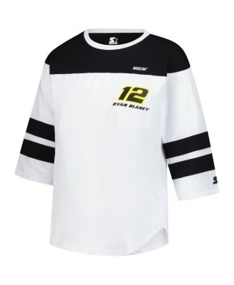 Women's White Ryan Blaney Grand Slam 3/4-Sleeve T-Shirt