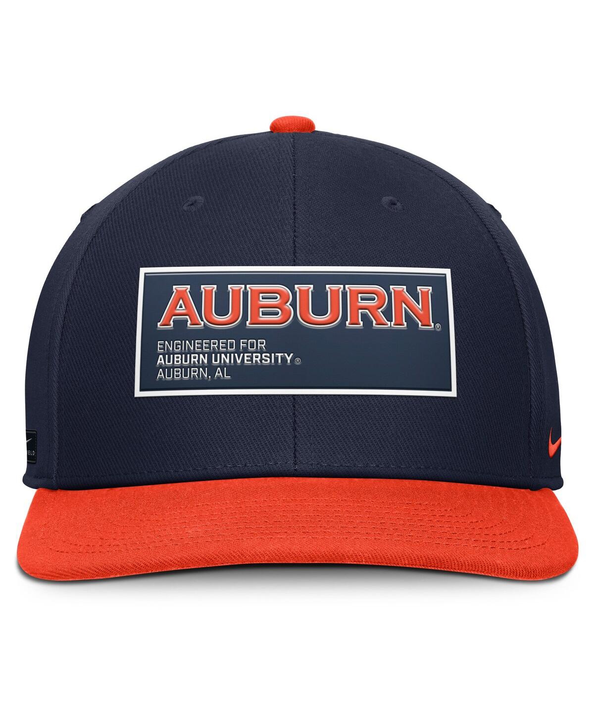 Nike Men's Navy/orange Auburn Tigers 2025 On-field Patch Pro Dri-fit Snapback Hat In Multi