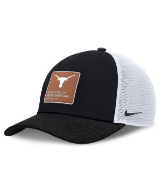 Nike - Men's Black/White Texas Longhorns 2025 On-Field Rise Engineered Trucker Adjustable Hat