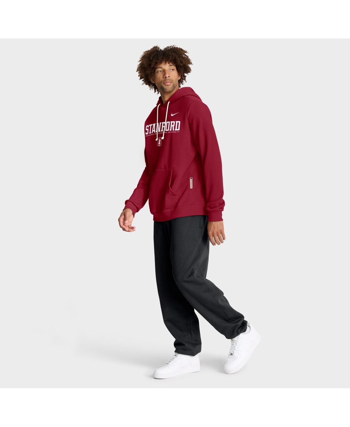 Nike Cardinal Stanford Cardinal 2025 Sideline Standard Issue Dri-fit Hoodie In Brown