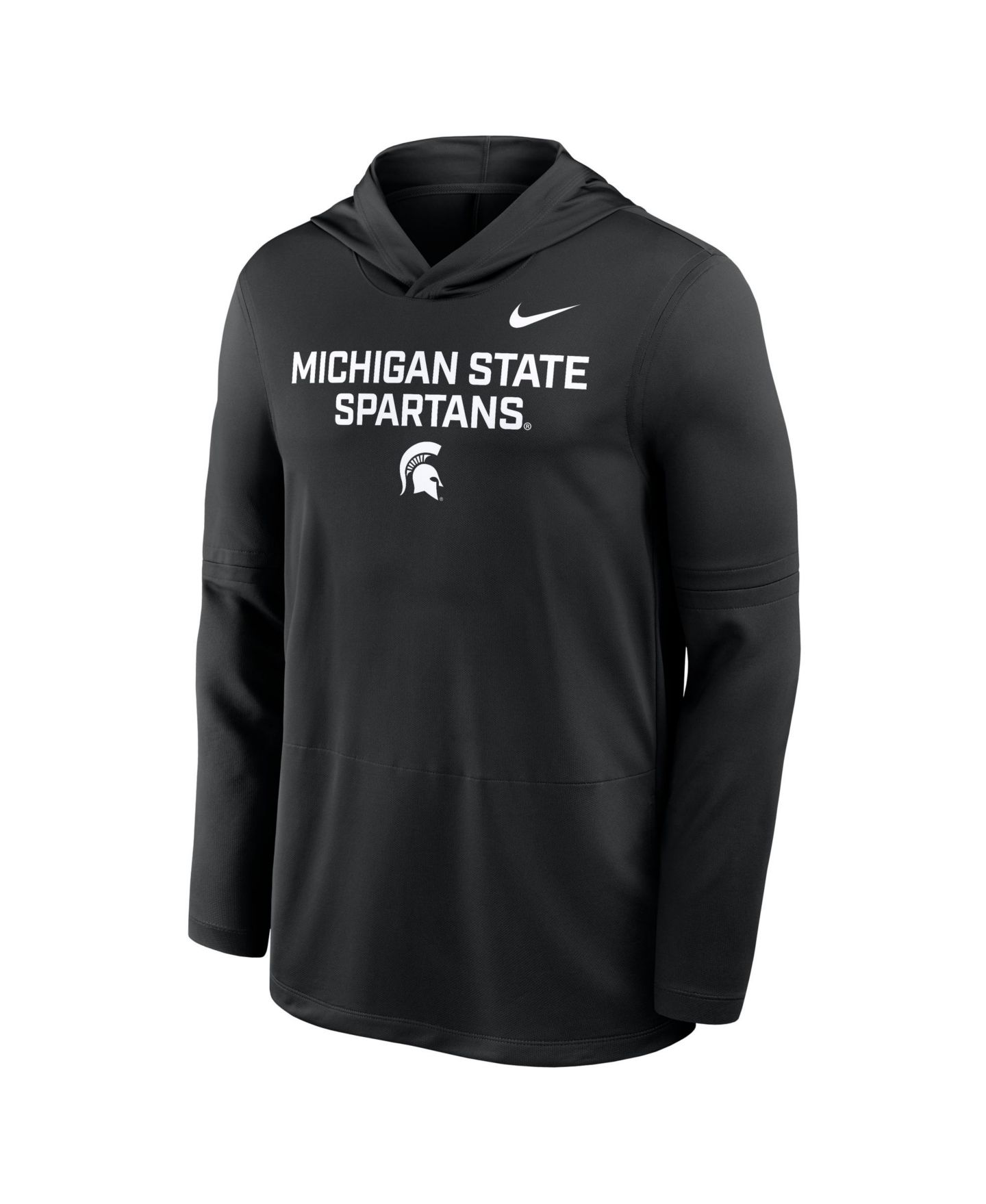 Мужское худи Nike Black Michigan State Spartans 2025 Sideline Performance Long Sleeve T-Shirt — фото 5