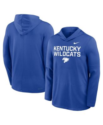 Men's Royal Kentucky Wildcats 2025 Sideline Performance Long Sleeve Hoodie T-Shirt