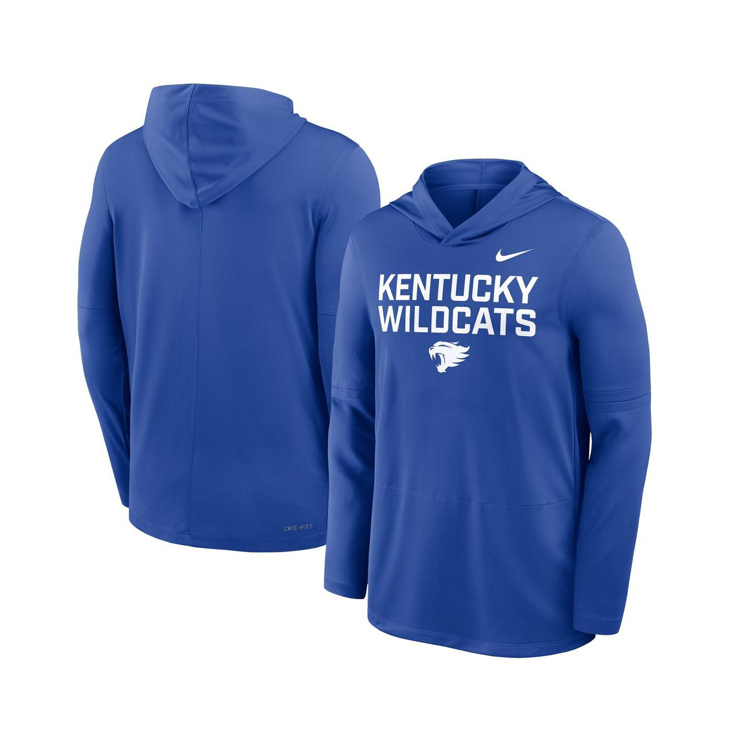 Мужское худи Nike Royal Kentucky Wildcats 2025 Sideline Performance Long Sleeve T-Shirt — фото 2