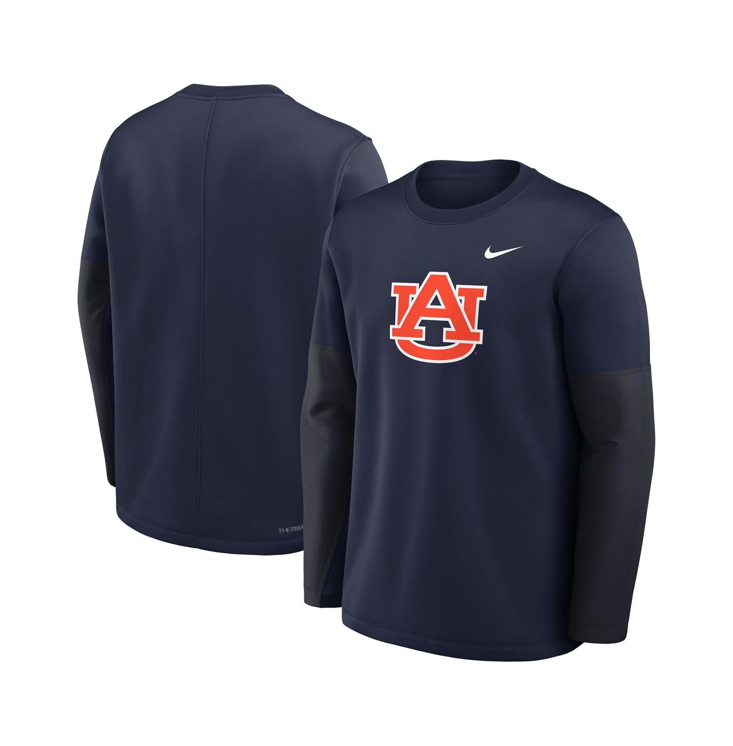 Мужская футболка Nike Navy Auburn Tigers 2025 Sideline Coach Dri-FIT Long Sleeve — фото 5