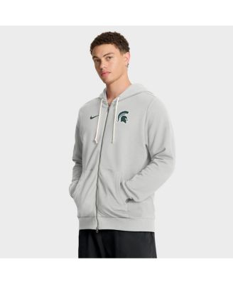 Nike - Men's Gray Michigan State Spartans 2025 Sideline Standard Issue Dri-FIT Full-Zip Hoodie