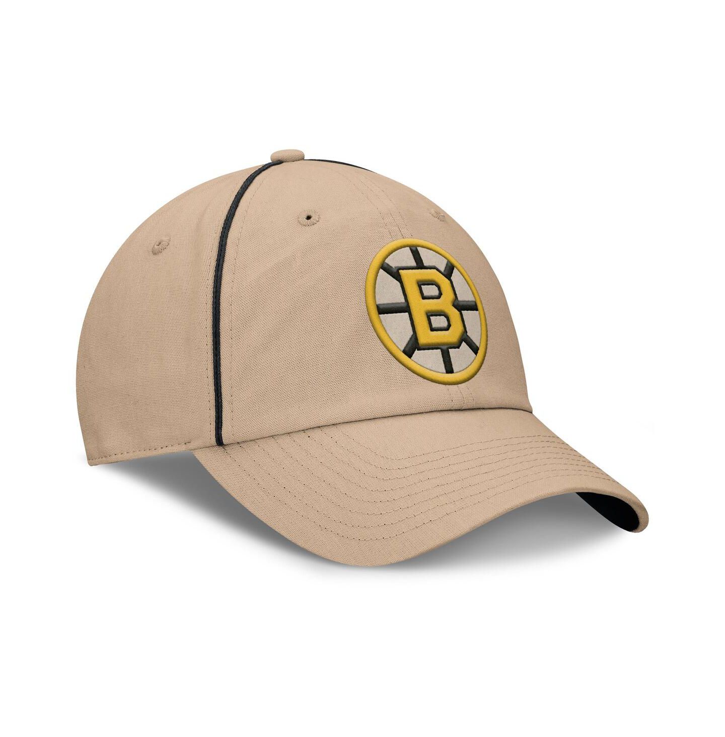 Мужская кепка Fanatics Cream Boston Bruins Heritage Setoff Adjustable Hat — фото 4