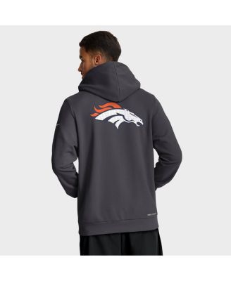 Men's Anthracite Denver Broncos Sideline Standard Issue Utility Player Dri-FIT Full-Zip Hoodie