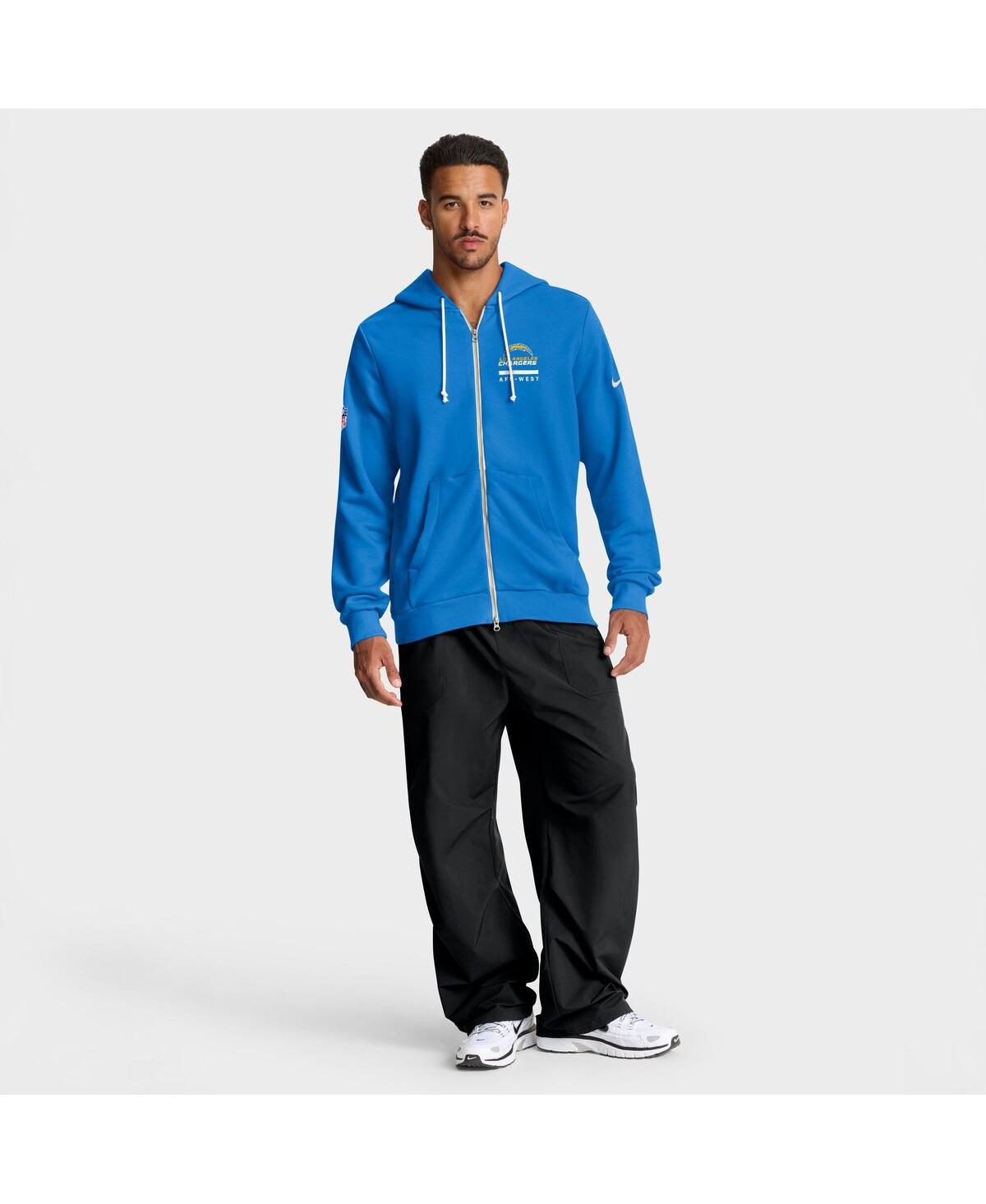 Nike Los Angeles Chargers Utility Player Sideline  Men's Dri-fit Nfl Full-zip Hoodie In Blue