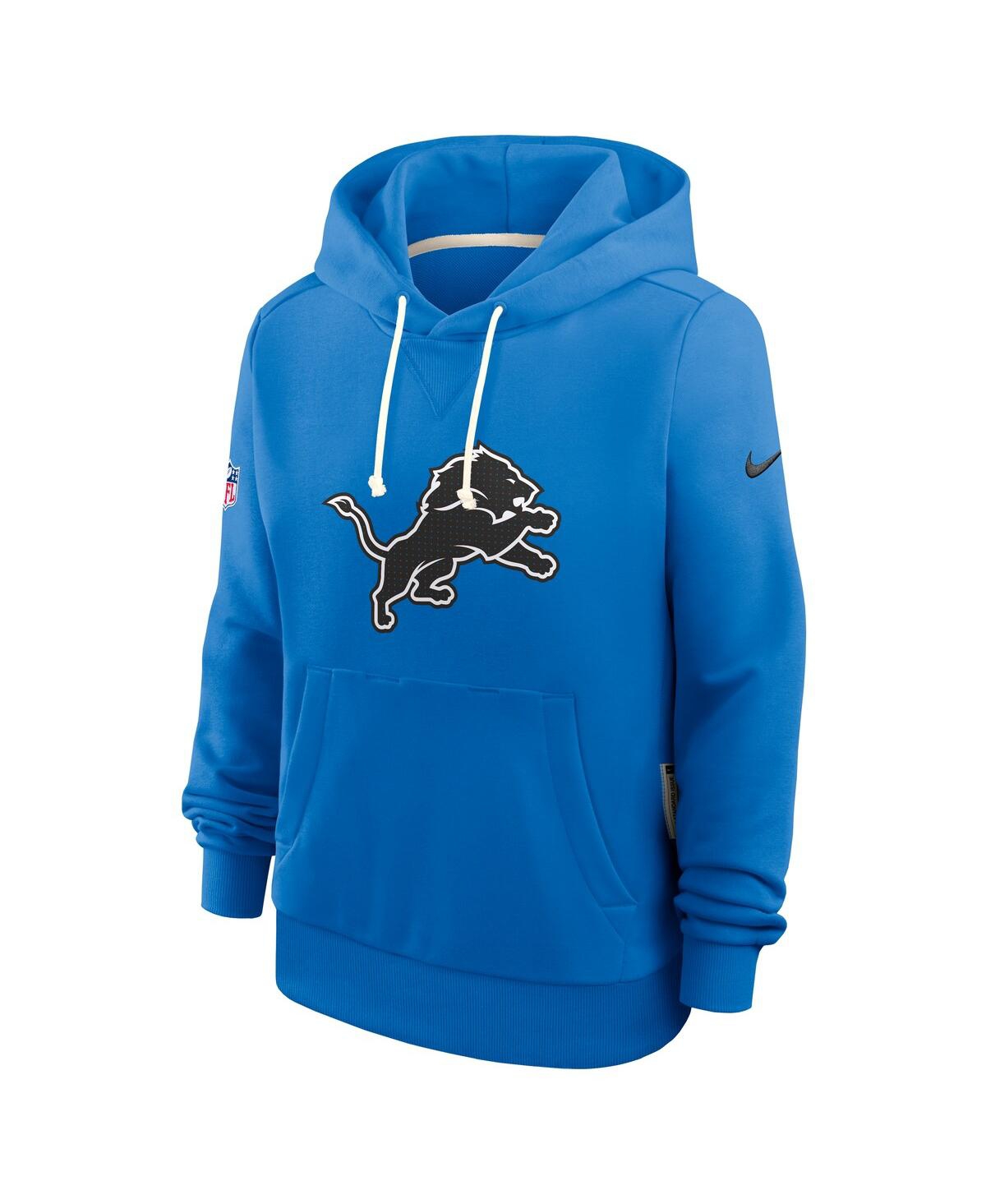 Nike Blue Detroit Lions Sideline Standard Issue Initial Home Dri-fit Hoodie In Blue