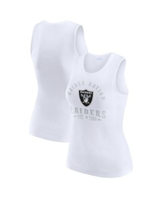 WEAR by Erin Andrews - Women's White Las Vegas Raiders Ribbed Graphic Tank Top
