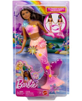 Barbie Flower Magic Mermaid Toy Doll In Multi