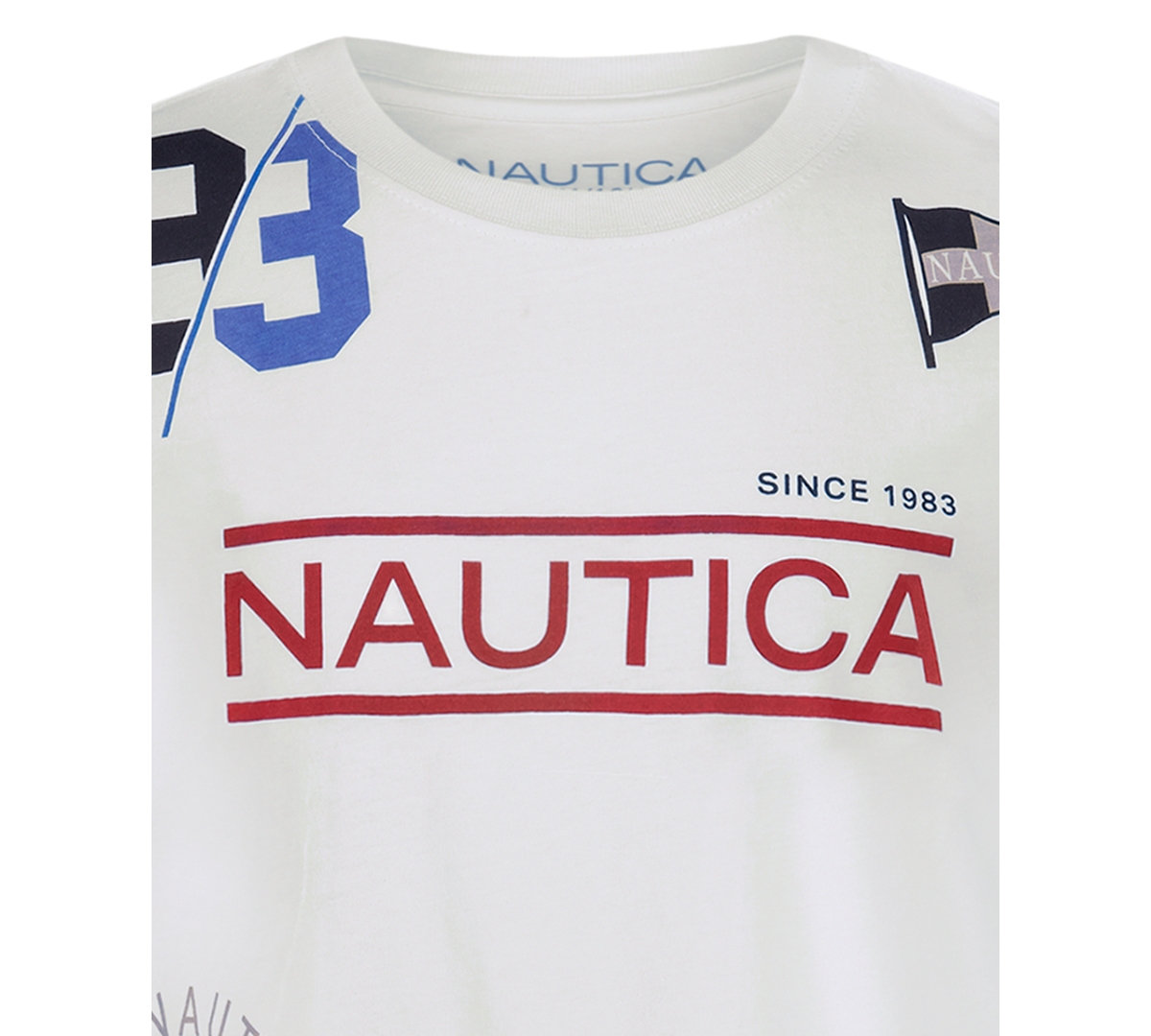 Nautica Big Boys S-xl Playful Print Crewneck T-shirt In White