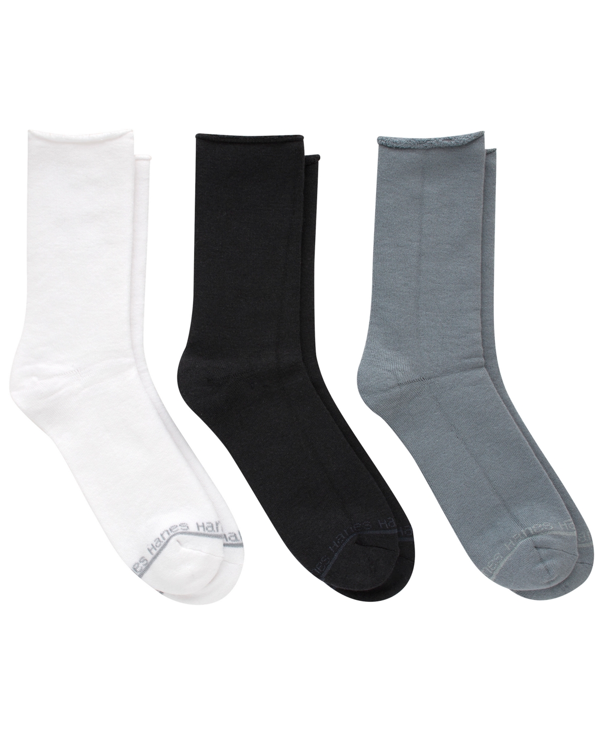 Hanes Men's Originals Premium Supersoft Crew Socks, 3-pack In Multi