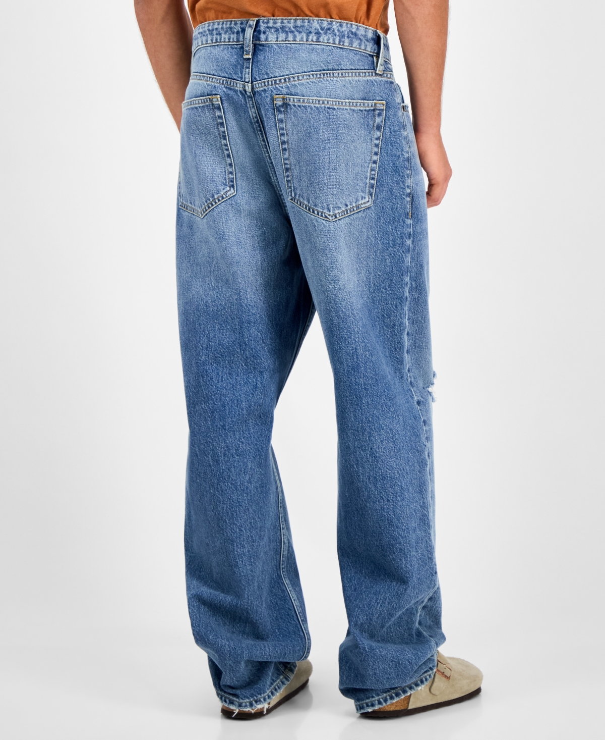 Sun + Stone Men's Azul Baggy Jeans, Macy's Exclusive In Blue