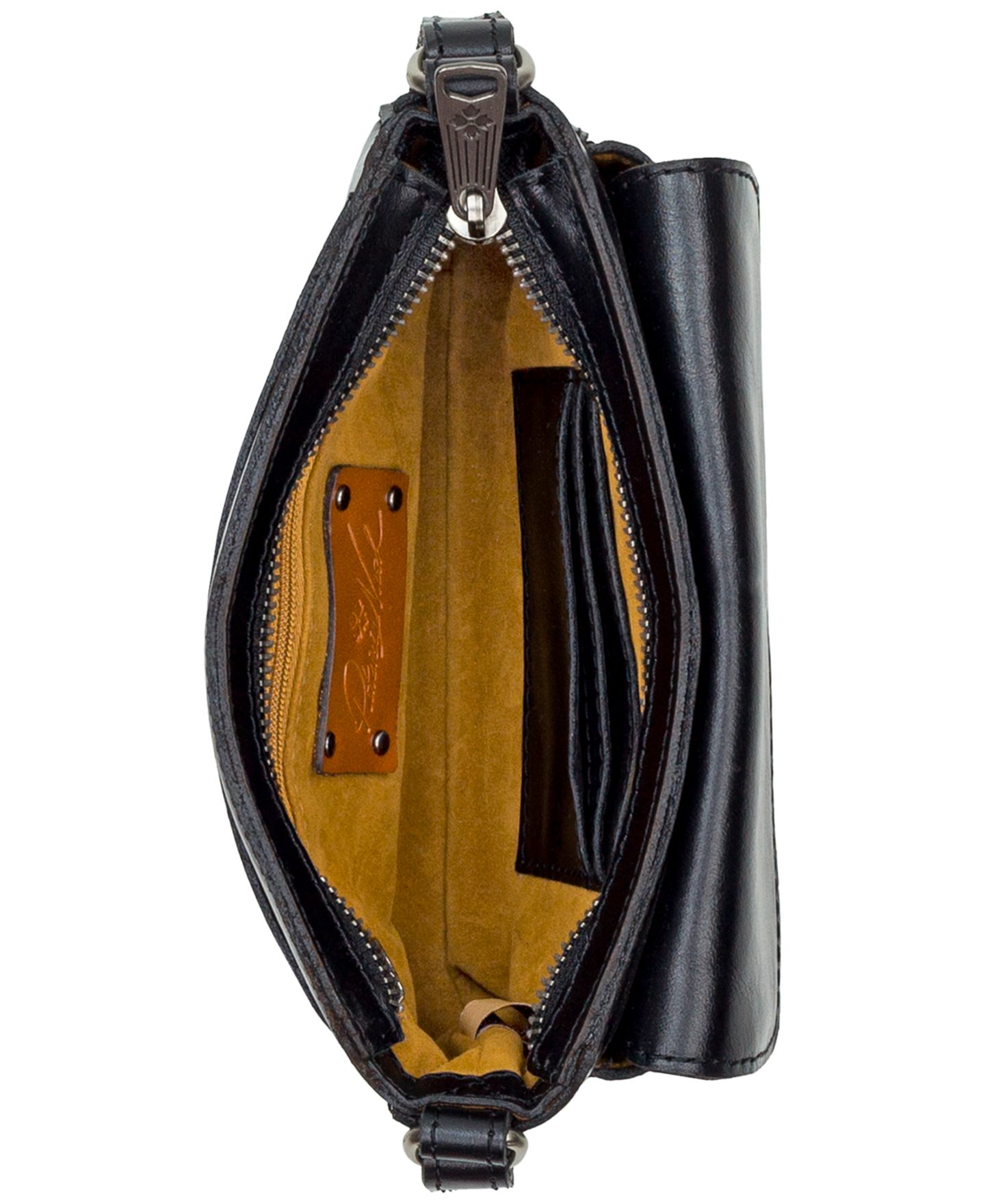 Женская сумка Patricia Nash Dovera Leather Mini Crossbody Handbag, цвет: Чёрный — фото 4