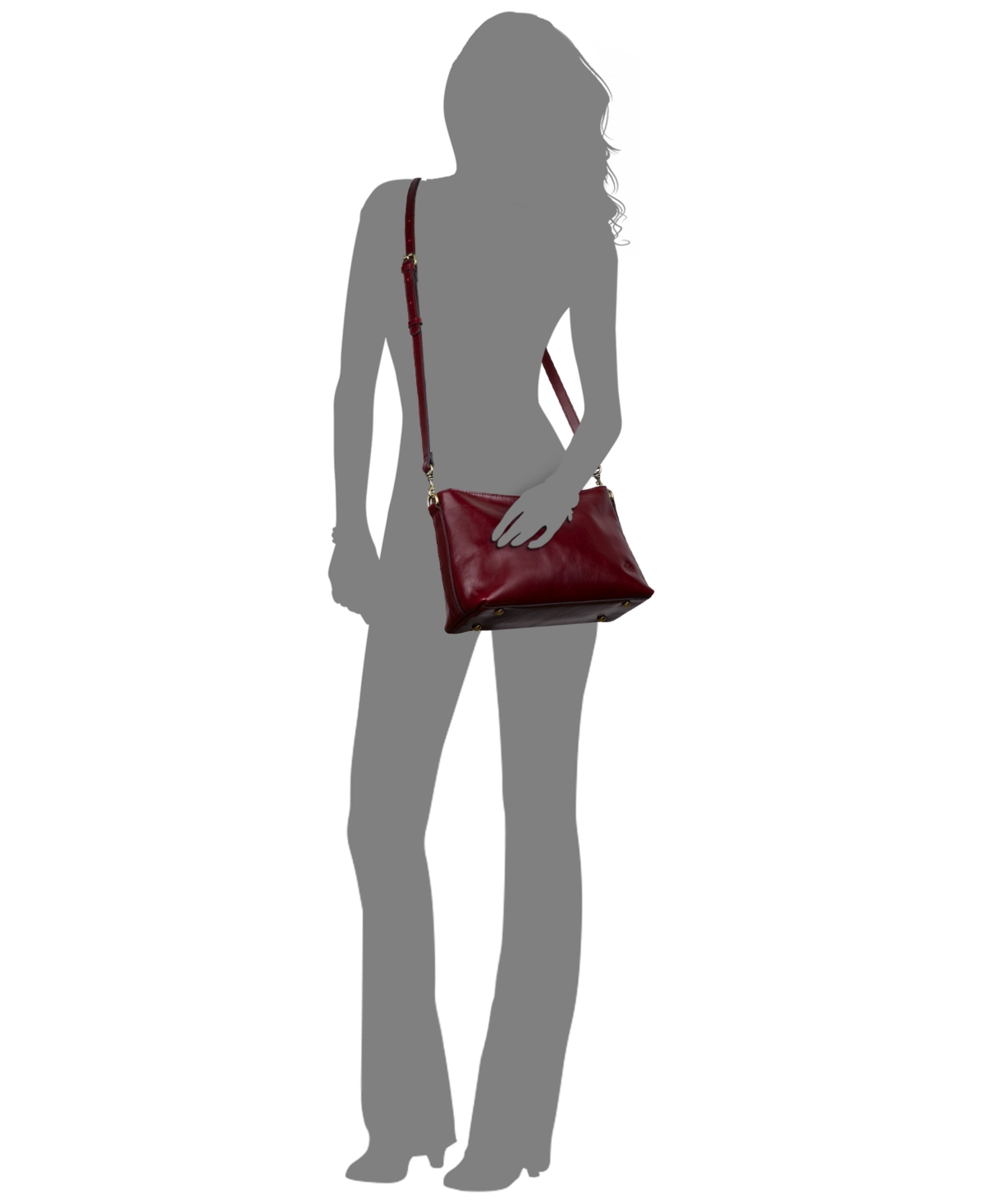 Patricia Nash Betta Medium Leather Crossbody, Created For Macy's In Burgundy