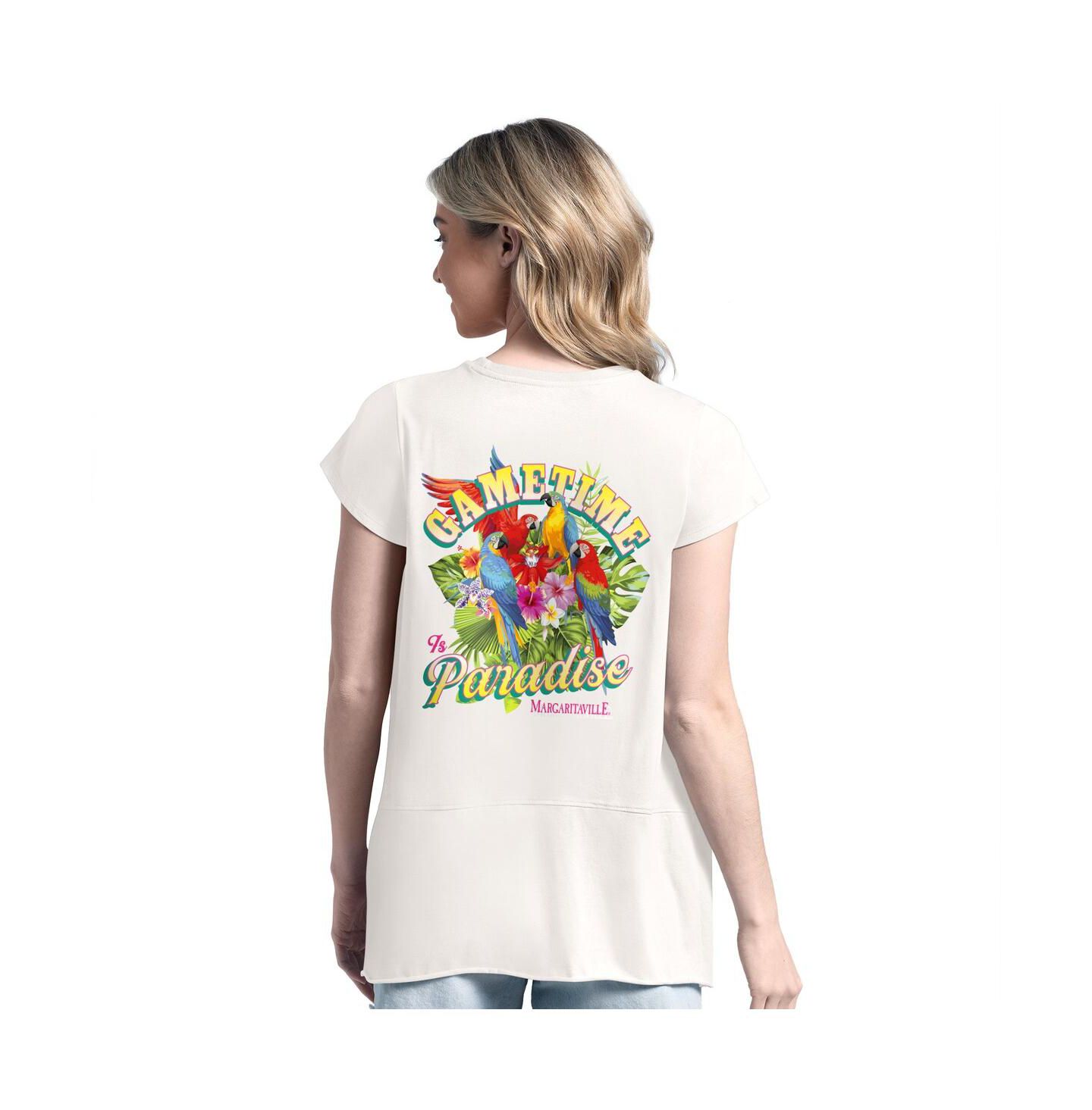 Женская футболка Margaritaville Green Philadelphia Eagles Gametime Is Paradise — фото 2