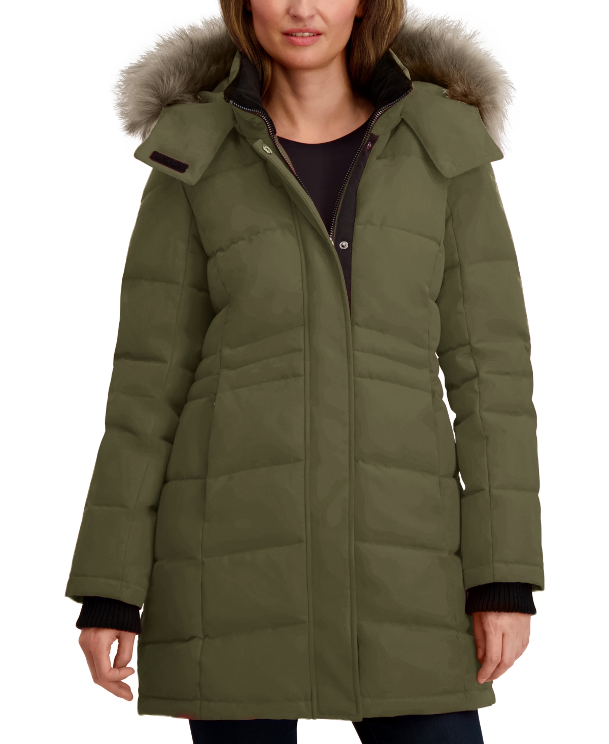 Nautica Women's Hooded Puffer Coat In Green