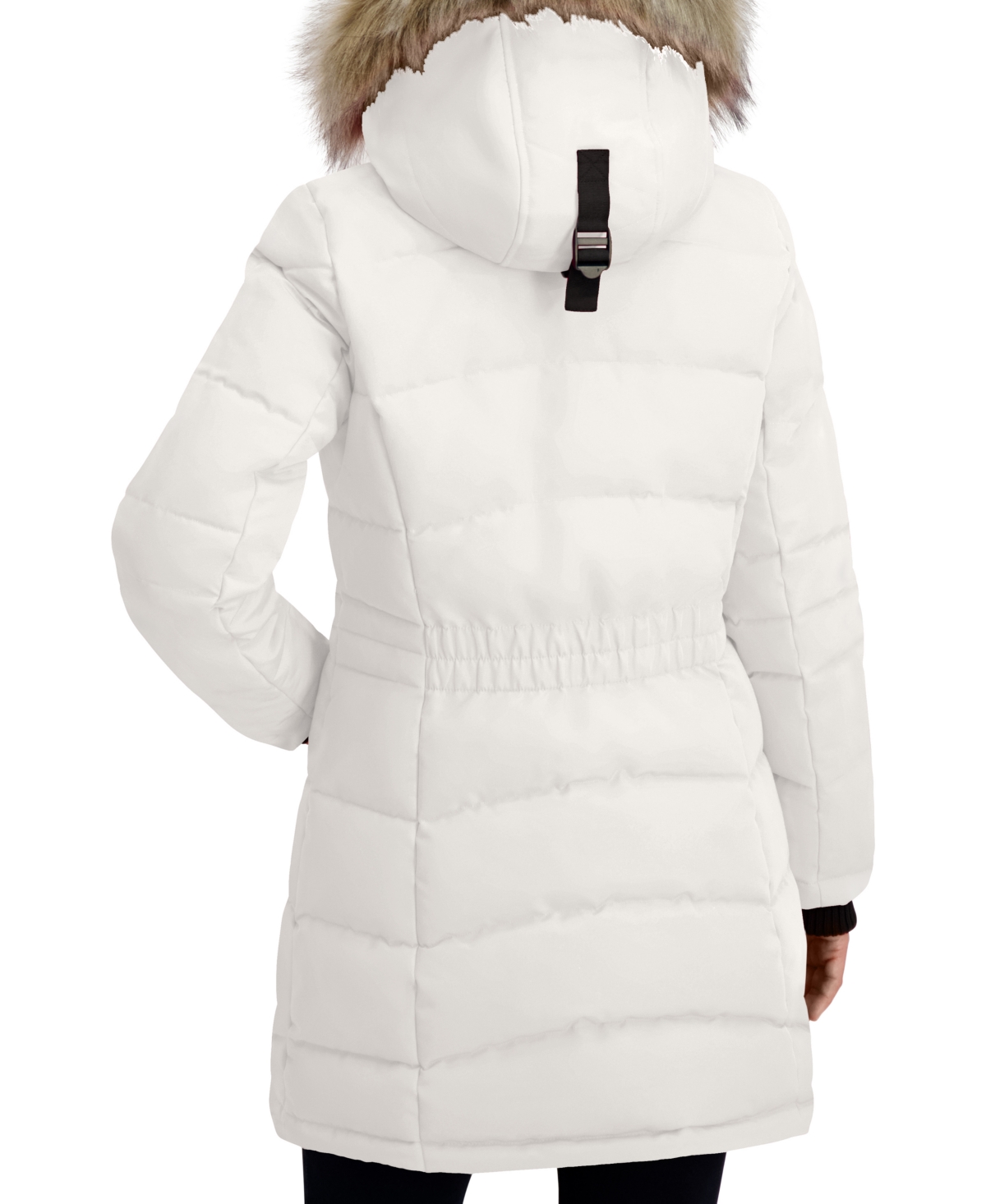 Nautica Women's Hooded Puffer Coat In White
