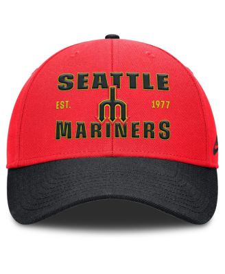 Men's Crimson/Black Seattle Mariners Neon 90s Rise Adjustable Hat