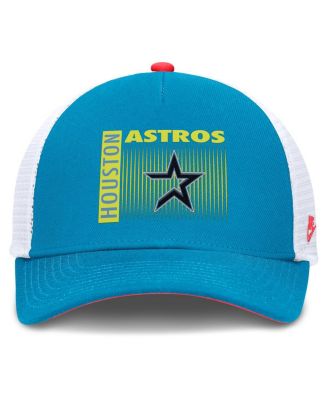 Men's Teal Houston Astros Neon 90s Rise Structured Performance Adjustable Trucker Hat