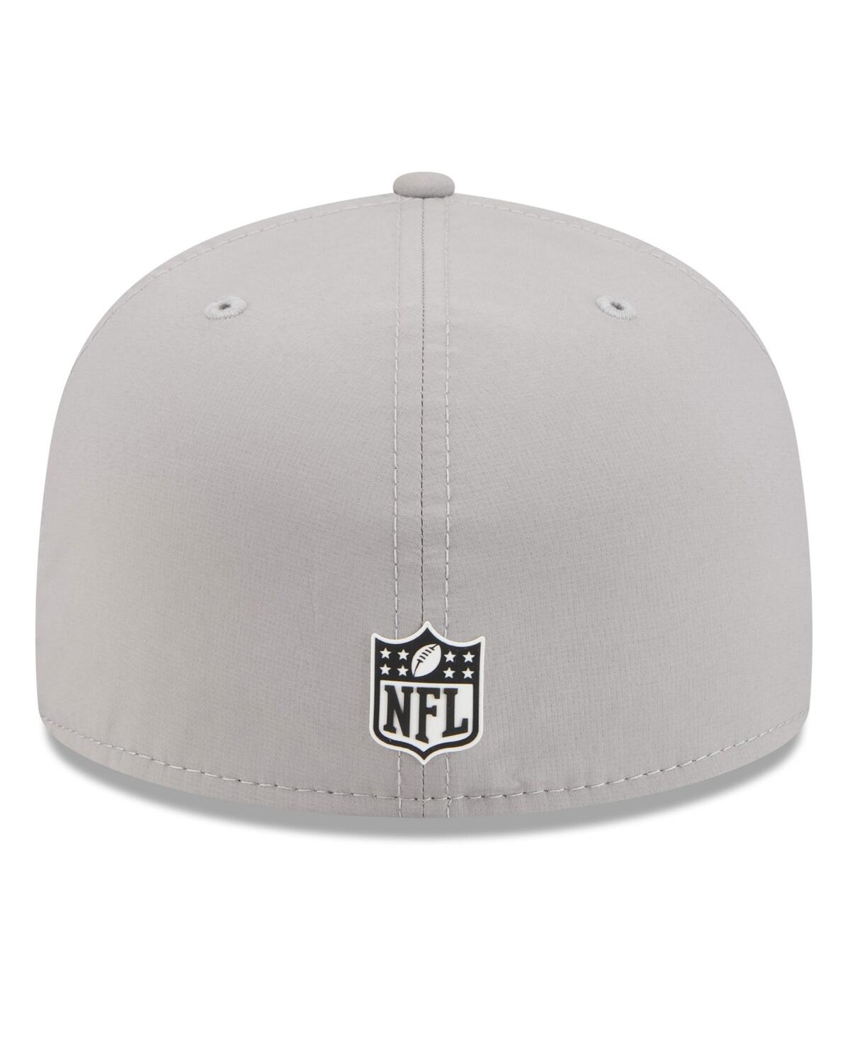 New Era Men's Gray Baltimore Ravens 2025 Sideline 59fifty Fitted Hat In Gray