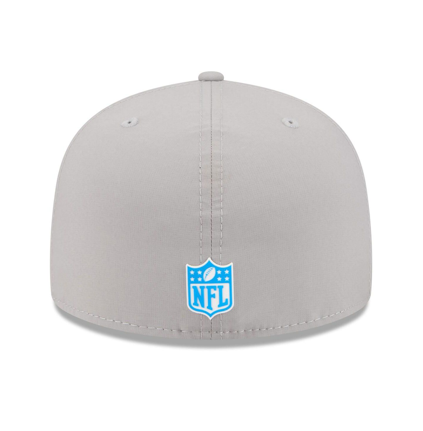 Мужская кепка New Era Gray Detroit Lions 2025 Sideline 59FIFTY Fitted Hat — фото 3
