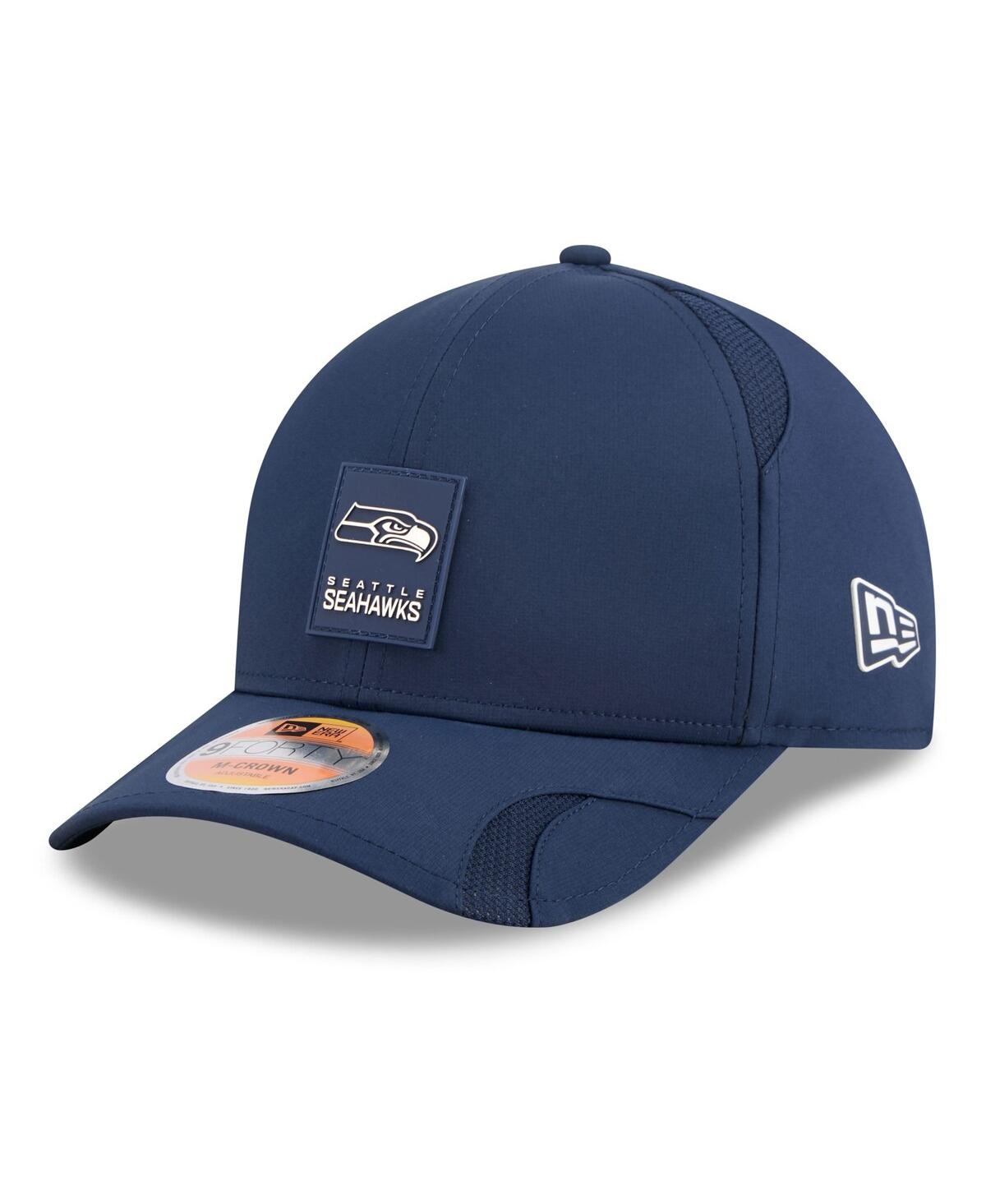 New Era Big Boys And Girls College Navy Seattle Seahawks 2025 Sideline M-crown 9forty Adjustable Hat In Blue