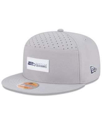 New Era - Men's Gray Seattle Seahawks 2025 Sideline Split Panel 9FIFTY Snapback Hat