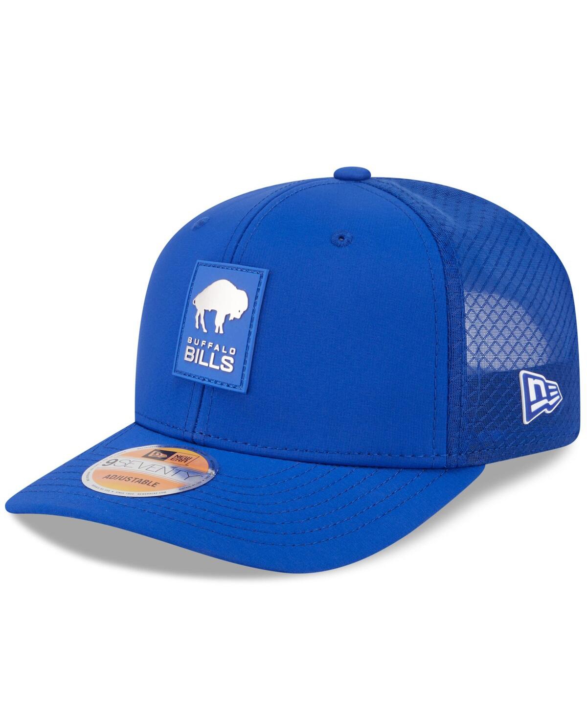 New Era Men's Royal Buffalo Bills 2025 Sideline Throwback 9SEVENTY Trucker Adjustable Hat